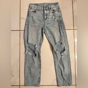 American Eagle Outfitters Light Blue Ripped Skinny Jeans